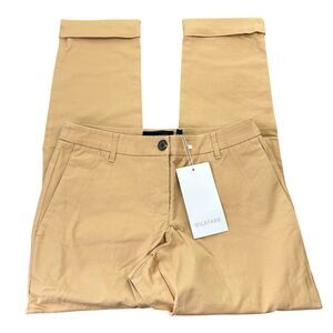 WILDFANG The Essential Trouser Pants size 2 Camel Tan Chino Cuff Taper NWT New